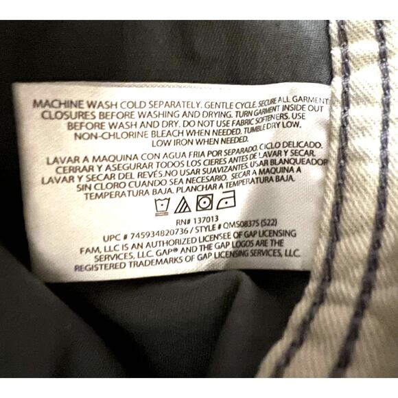 Gap Shorts Mens XXL 2XL 7" PullOn Gray Twill Stretch Chino Drawstring Casual NEW - Picture 10 of 11